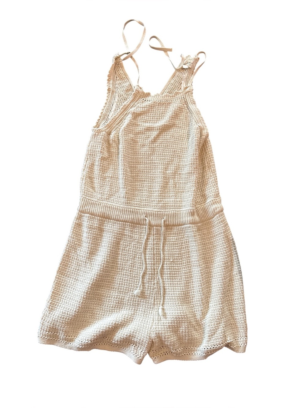 Universal Thread Crochet Knit Romper in Cream size XL